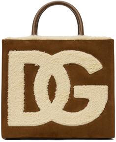Коричневая маленькая повседневная сумка-тоут DG Dolce &amp; Gabbana