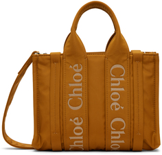 Маленькая оранжевая сумка-тоут Woody Chloe