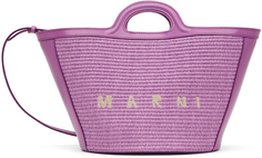 Маленькая фиолетовая сумка-тоут Tropicalia Marni