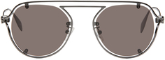 Черные солнцезащитные очки-авиаторы Alexander McQueen
