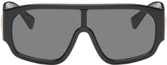 Черные солнцезащитные очки-авиаторы с логотипом Versace