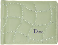 Стеганый кошелек двойного сложения цвета хаки Dime