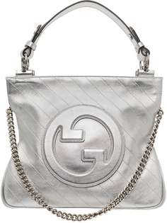 Серебряная маленькая сумка-тоут Blondie Gucci