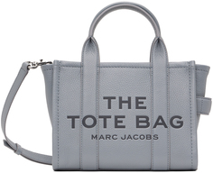Серая маленькая кожаная сумка-тоут Marc Jacobs