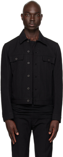 Черная джинсовая куртка со вставками Rick Owens