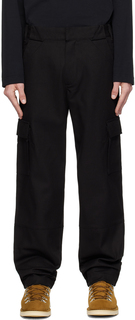 Черные структурированные брюки карго с голенищем GR10K