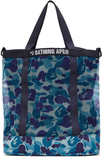 Синяя сумка-тоут ABC с камуфляжным принтом BAPE
