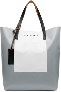 Серо-белая сумка-тоут для покупок North South Marni