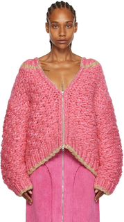 Розовая куртка с круглым вырезом Eckhaus Latta