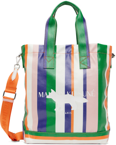 сумка-тоут с разноцветными полосками Maison Kitsune