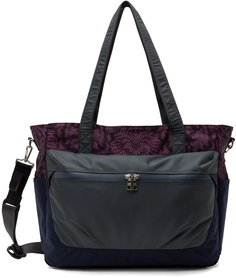 Темно-синяя и фиолетовая объемная сумка-тоут Rajabrook Edition на 3 направления master-piece