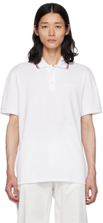 Moncler Белая футболка-поло с тиснением