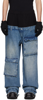 SPENCER BADU Синие джинсы со вставками
