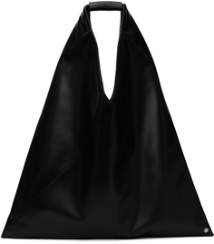 Черная средняя треугольная сумка-тоут MM6 Maison Margiela