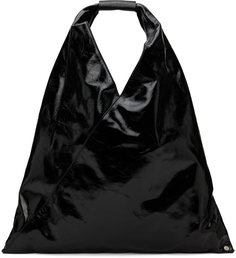 Черная средняя треугольная сумка-тоут MM6 Maison Margiela