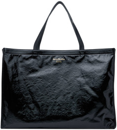 Черная блестящая сумка-тоут Acne Studios