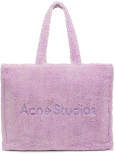 Фиолетовая меховая сумка-тоут Сиреневый Acne Studios