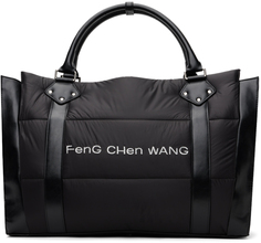 Черная стеганая сумка-тоут Feng Chen Wang