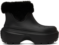 Черные топающие ботинки Crocs