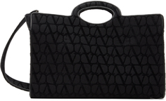 Черная объемная сумка-тоут Le Troisieme Toile среднего размера Valentino Garavani