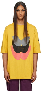 Эксклюзивная желтая футболка Rick Owens SSENSE KEMBRA PFAHLER Edition Jumbo