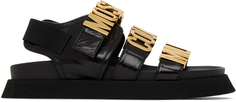 Черные сандалии Moschino Couture