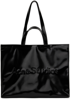 Черная сумка-тоут с логотипом Acne Studios