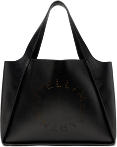 Черная сумка-тоут с логотипом Stella McCartney
