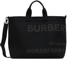 Черная сумка-тоут с принтом Horseferry Burberry