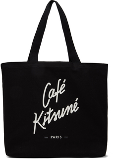 Черная сумка-тоут Cafe Kitsune Maison Kitsune