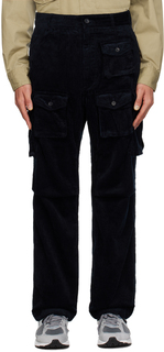 Темно-синие брюки-карго с сильфонными карманами Темные Engineered Garments