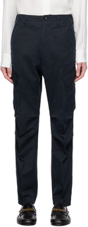Темно-синие брюки карго с манжетами TOM FORD