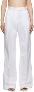 Helmut Lang Белые широкие брюки