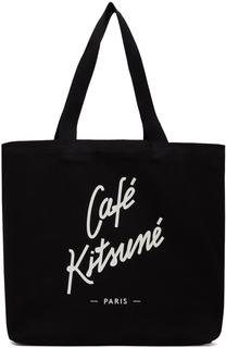 Черная сумка-тоут Cafe Kitsune Maison Kitsune