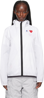 Белая куртка COMME des GARCONS PLAY K-Way Edition Comme des Garçons