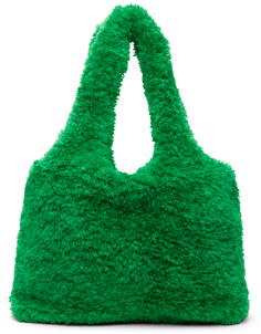 Эксклюзивная зеленая плюшевая сумка-тоут с клевером SSENSE Anna Sui