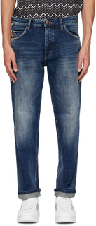 Темно-синие джинсы с пуговицами Emporio Armani