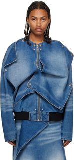 Синяя джинсовая куртка Snap Off с бакенбардами средней длины Y/Project