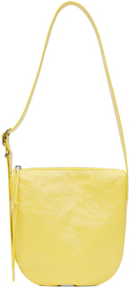 Желтая маленькая сумка на плечо Moon, пастельные тона Jil Sander