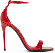 Dolce &amp; Gabbana Красные лакированные босоножки на каблуке