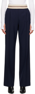 Темно-синие широкие брюки Helmut Lang