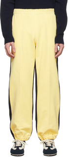 Желтые и темно-синие хлопковые брюки для отдыха Marni