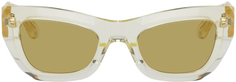 Желтые солнцезащитные очки «кошачий глаз» Bottega Veneta