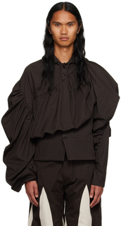 Черная асимметричная куртка STRONGTHE
