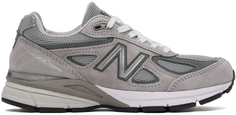 Серые и серебристые кроссовки New Balance Made in USA 990v4 Core