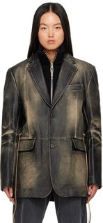 Черная матовая кожаная куртка Cameron EYTYS