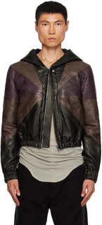 Черная кожаная куртка Edfu Rick Owens