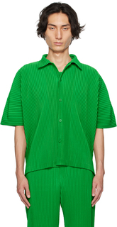 Зеленая рубашка ежемесячного цвета, июль, изумрудный цвет HOMME PLISSe ISSEY MIYAKE