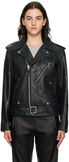 Черная кожаная куртка из далласа rag &amp; bone