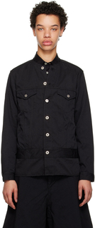Черная куртка без воротника Comme des Garçons